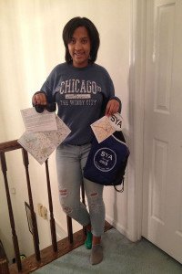 Simone Smith recieves her acceptance letter and other supplies from SYA.