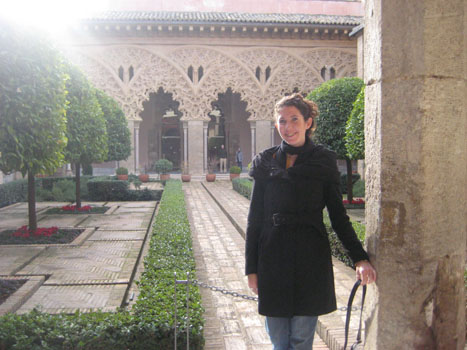 Spanish teacher Kirsten Hope poses at the Alcazar in Zaragosa, Spain. Hope begins here first year at South Lakes, moving from Spain.