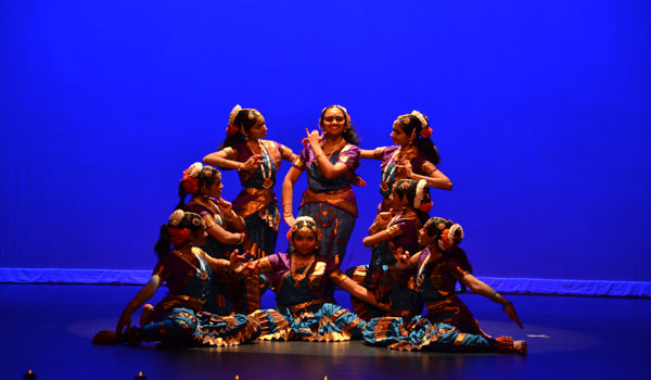 Cultural traditions: students practice classical Indian dance