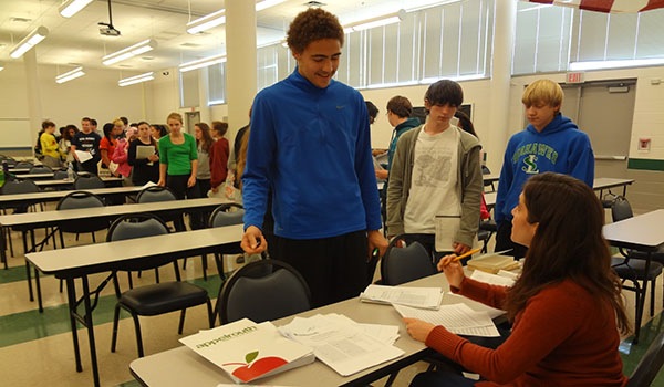 Speech/debate tournament, mock testing and theater set building make for busy Saturday