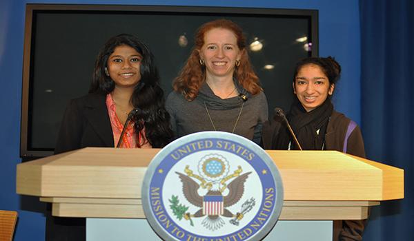 Girls Learn International members go to the United Nations