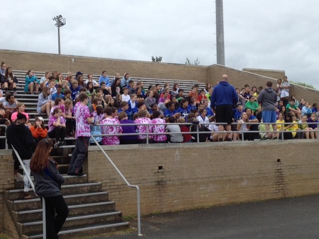 Todd "White Lightning" Wilson spoke at Relay for Life during the Youth Rally.
