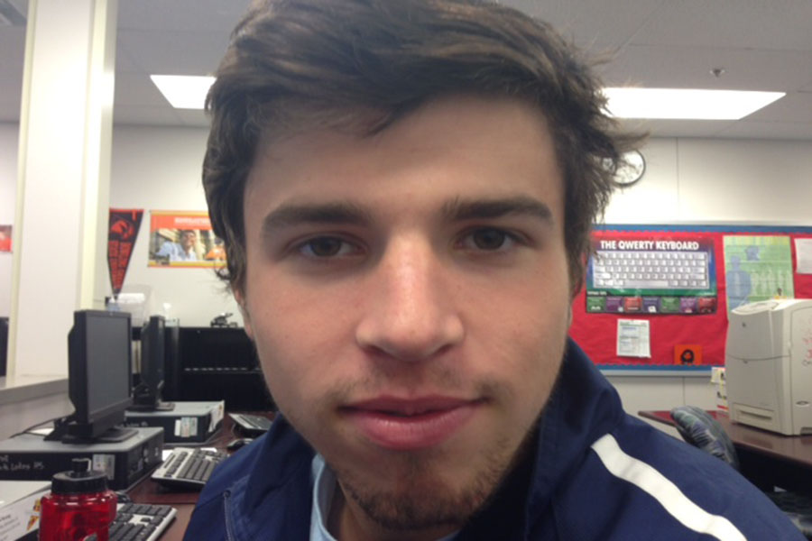 Senior Carter Schultz displays his facial hair on the twentieth day of November.