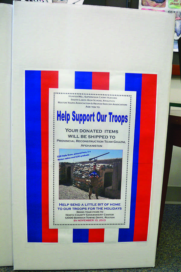 The "Help Support Our Troops" drive is looking for donations of basic toiletries for troops in Afghanistan. Boxes are located in the main office, activities office, and JROTC classroom.