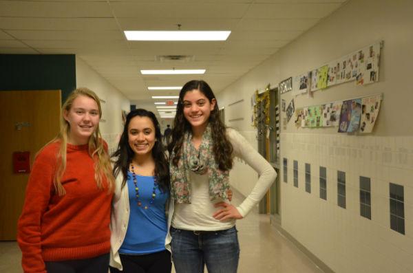 Seniors Katie Asmussen, Megan DeSisti, and Kacey Hirshfeld are coordinators for the second annual Soaring Seahawk Student Showcase.