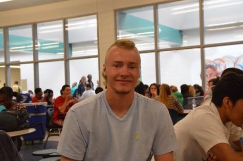 Senior midfielder Ben Bush sports a mulhawk. 