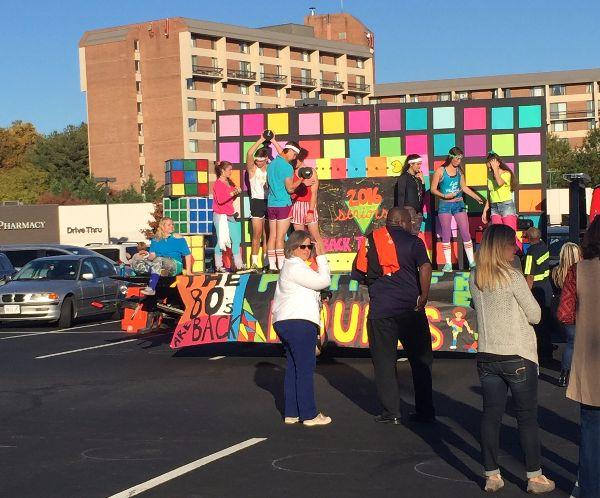 The seniors homecoming float.