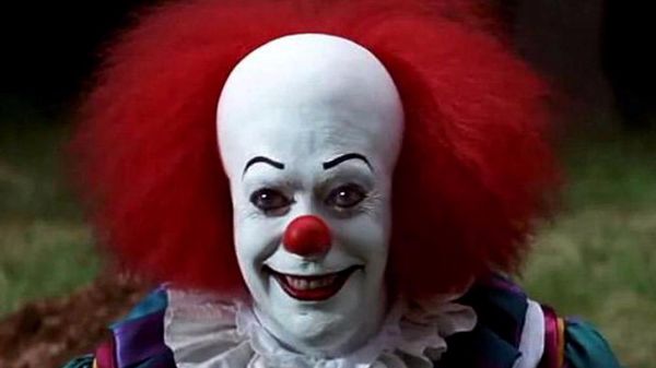 This is the clown from the Stephen King movie, It.