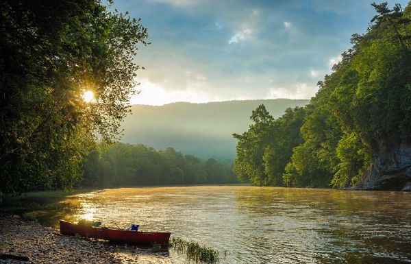 Lake In Buchanan, Virginia, Photo Courtesy of https://www.virginia.org/listings/HistoricSites/BuchananSwingingBridge/