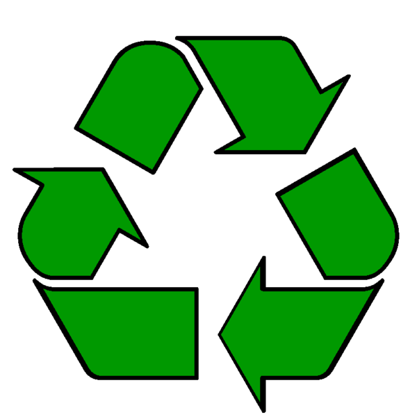 Photo of the recycling symbol, photo courtesy of https://upload.wikimedia.org/wikipedia/commons/7/7e/RecyclingSymbolGreen.png
