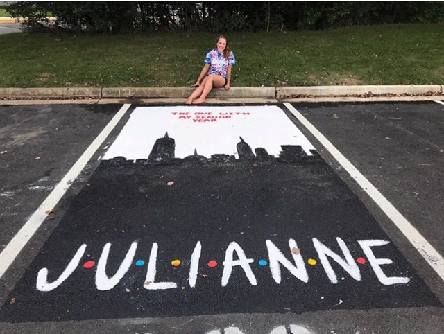 A beautifully painted parking spot, photo courtesy of Julianne Jaegle