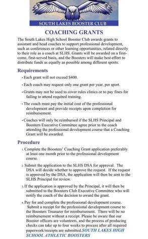 Athletic Boosters Grant Program