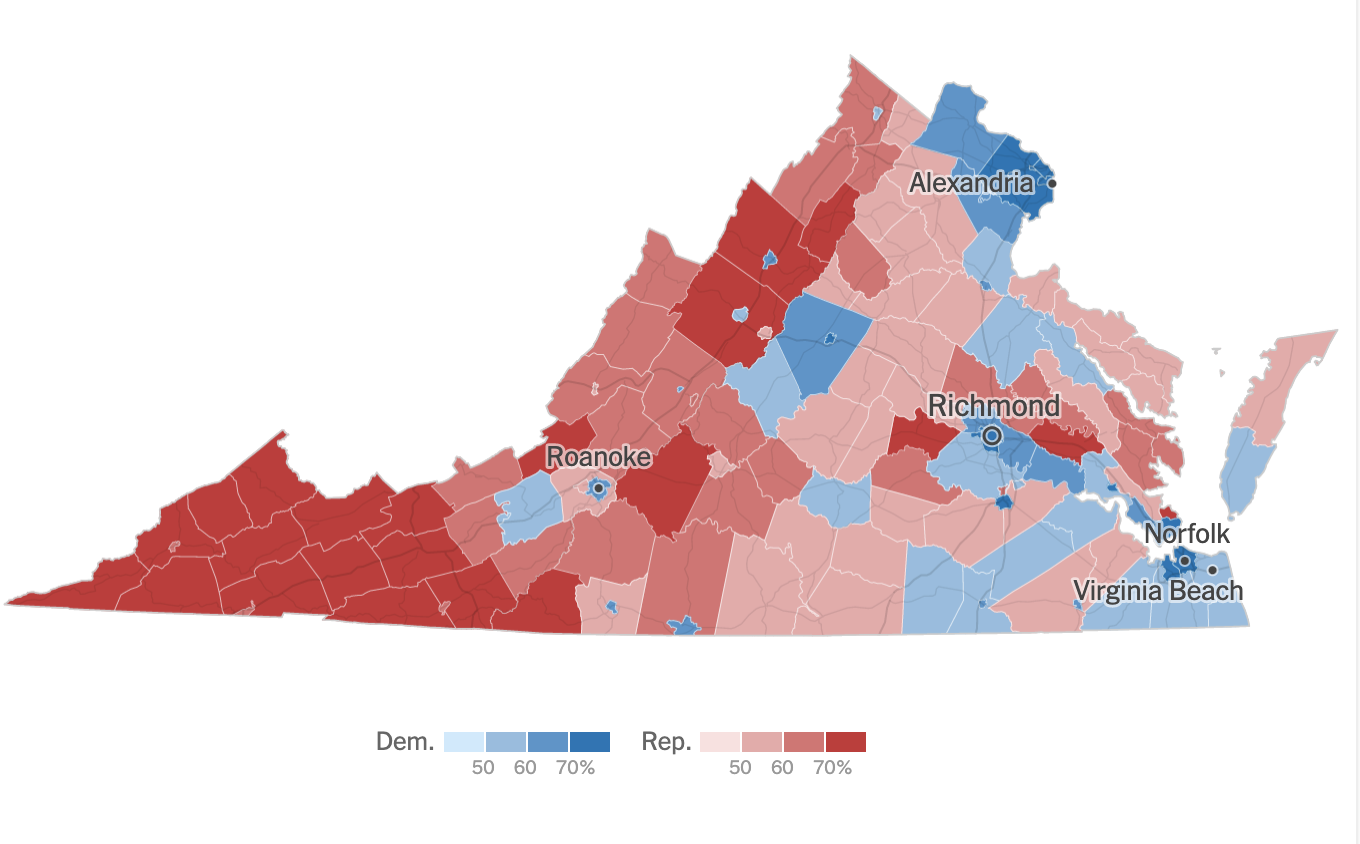 Virginia full Election results — Biden, Warner & Connolly all win