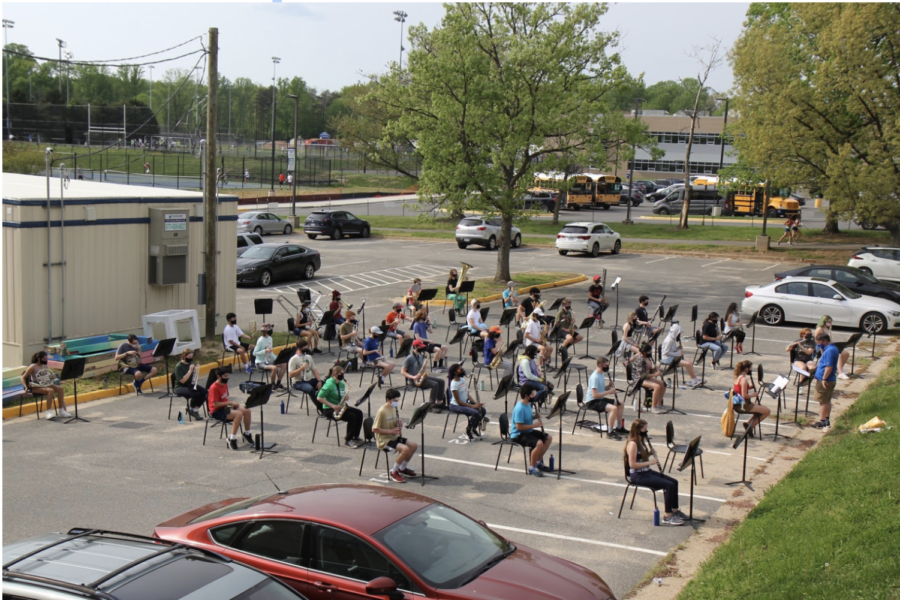 Band rehearsing - Photo courtesy of Mr. Fore