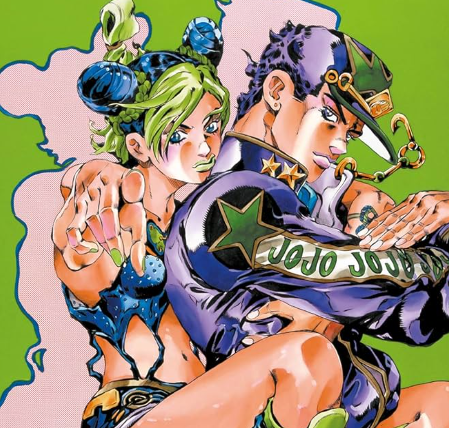 Jolyne Cujoh and Jotaro Kujo, as featured in the original JoJos Bizarre Adventures Manga, Stone Ocean, rights reserved to Hirohiko Araki (Creator)