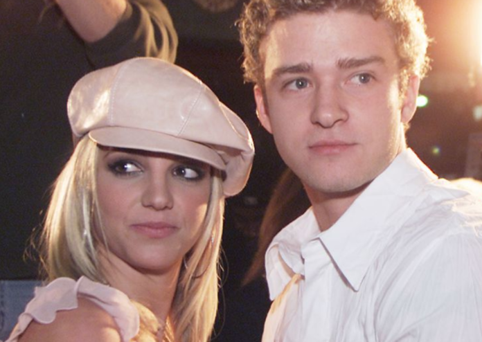 Britney Spears and Justin Timberlake together in the 2000s; image credits given to MockDiaries