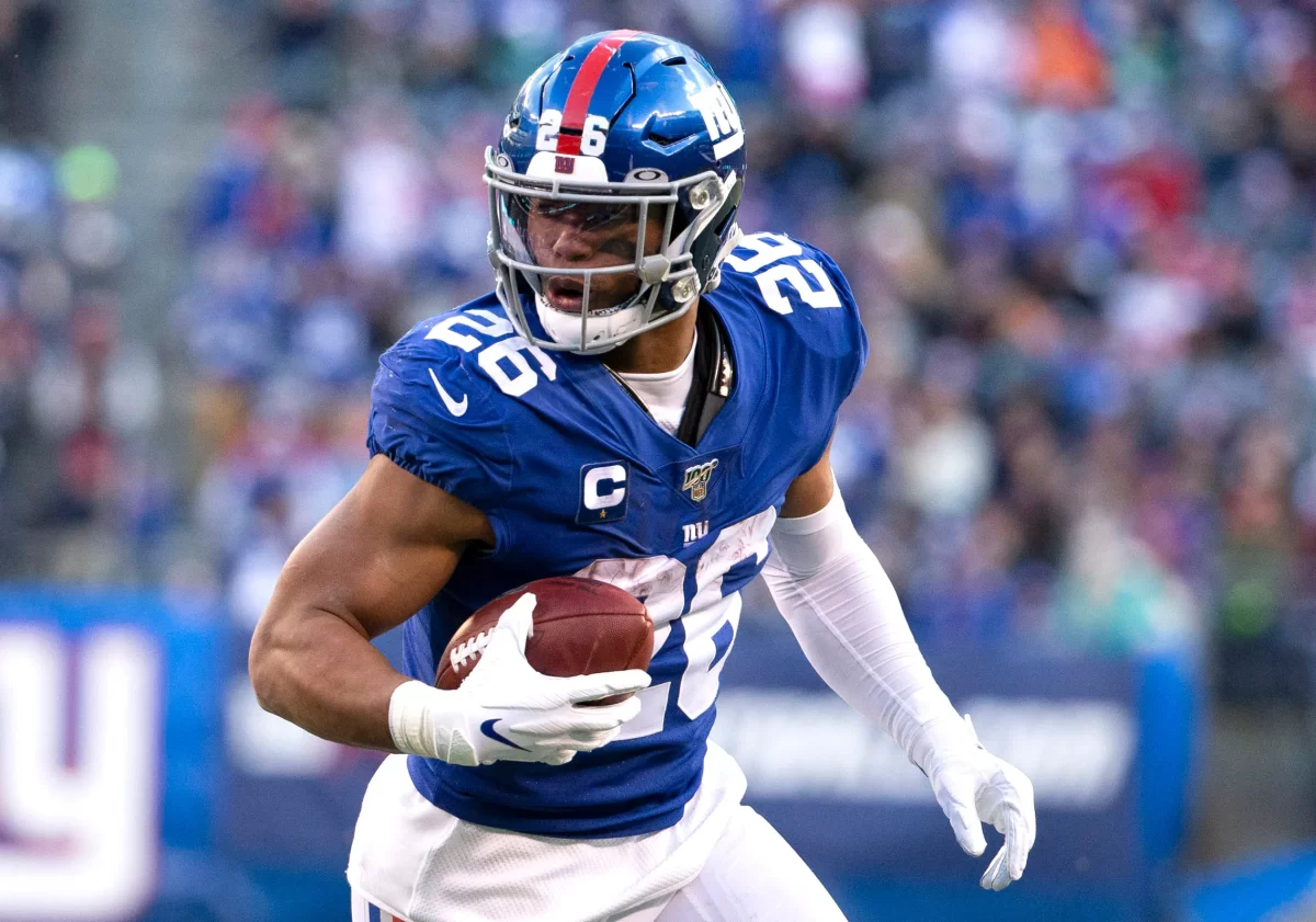 Saquon Barkley, with the courtesy Anthony J. Causi.